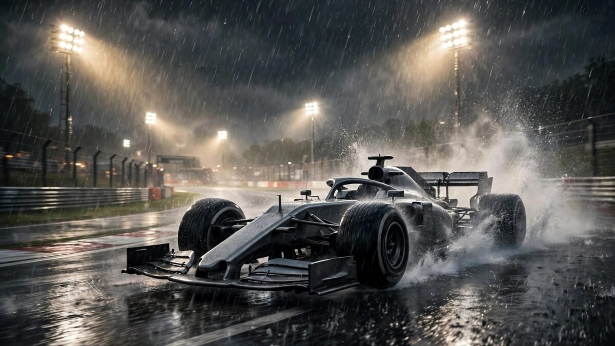 Symbolbild: Formel-1-Bolide im Regen