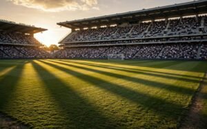 Fußballstadion am Nachmittag