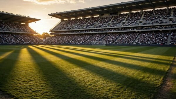 Fußballstadion am Nachmittag