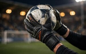 Torwarthandschuhe im Stadion