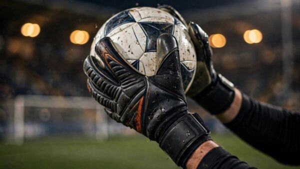 Torwarthandschuhe im Stadion